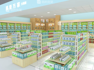 药店货架的三维效果图